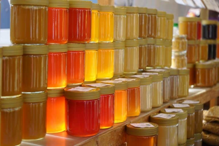 rayonnage de miels en pot imports