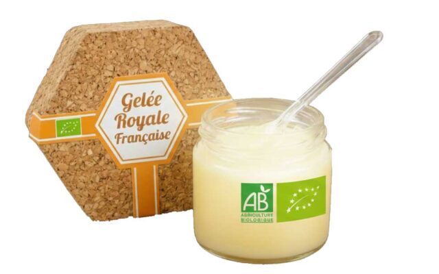 Pot de gelée royale française, produite sous cahier des charges AB 'Agriculture Biologique' - Miel-Direct